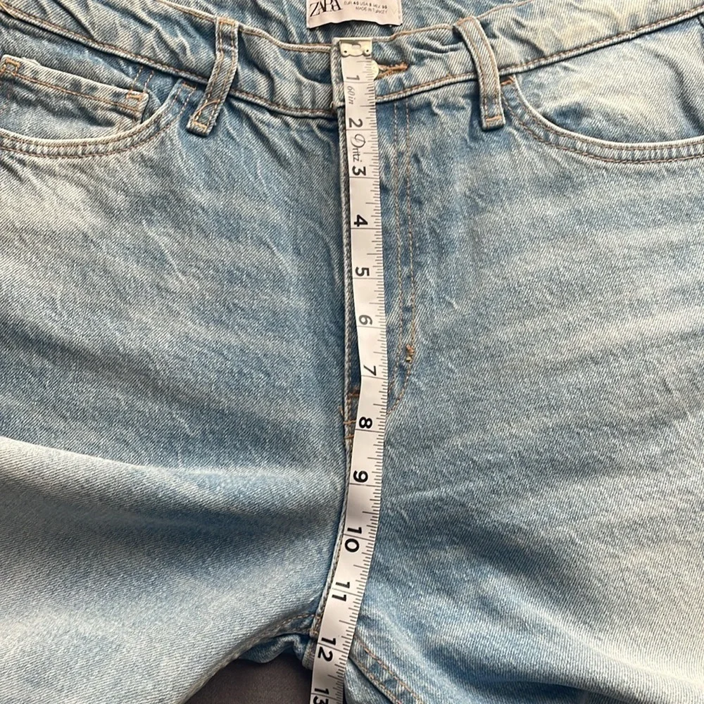 New ZARA NWOT High Rise TRF Barrel Jeans - Picture 7 of 8
